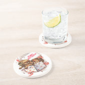 puppies in doos zandsteen onderzetter (Zijkant)