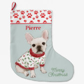 Puppies in Pajamas Dog Grote Kerstsok (Voorkant)