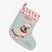 Puppies in Pajamas Dog Grote Kerstsok (Voorkant (Hangend))