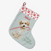 Puppies in Pajamas Dog Grote Kerstsok (Voorkant (Hangend))
