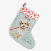 Puppies in Pajamas Dog Grote Kerstsok (Voorkant (Hangend))