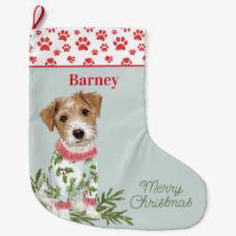 Puppies in Pajamas Dog Grote Kerstsok