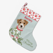 Puppies in Pajamas Dog Grote Kerstsok (Voorkant (Hangend))