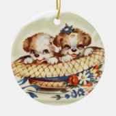  puppies in pet keramisch ornament (Voorkant)