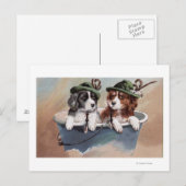 Puppies in Petten met pijpleidingen Briefkaart (Voorkant / Achterkant)