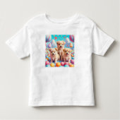 Puppies in Snoep Land Peuter T-shirt (Voorkant)