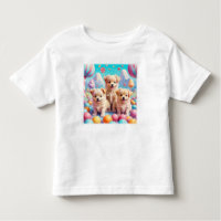 Puppies in Snoep Land Peuter T-shirt