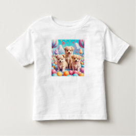 Puppies in Snoep Land Peuter T-shirt