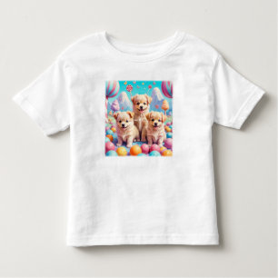 Puppies in Snoep Land Peuter T-shirt
