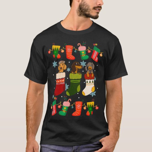 Puppies kerst kerstkerstkerstkerstkerstverlichting t-shirt (Voorkant)