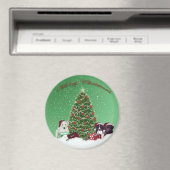 Puppies kerstdag Magnet (Insitu (Vaatwasser))