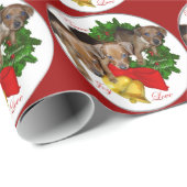 Puppies Kerstmis met de Pinscher Cadeaupapier (Rol Hoek)