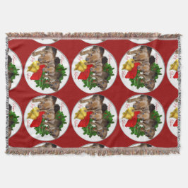 Puppies Kerstmis met de Pinscher Deken