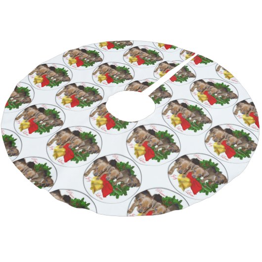 Puppies Kerstmis met de Pinscher Kerstboom Rok (Gekanteld)