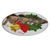 Puppies Kerstmis met de Pinscher Snijplank (Hoek)