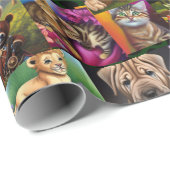 Puppies, Kittens en Teddy Bears Cadeaupapier (Rol Hoek)