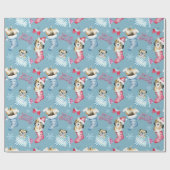 Puppies, kousen en geschenken - oh my! cadeaupapier (Vlak)