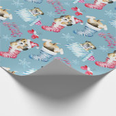 Puppies, kousen en geschenken - oh my! cadeaupapier (Hoek)