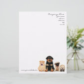 Puppies Letterhead Custom Briefhoofd (Staand voorkant)