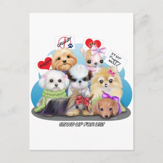 Puppies Manisfescentie Briefkaart (Voorkant)