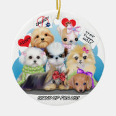 Puppies Manisfescentie Keramisch Ornament (Voorkant)