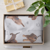 Puppies met de rode chocolade dachshund-appel tissuepapier (Geschenk)