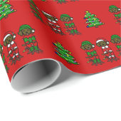 Puppies met drie kerstcadeaus cadeaupapier (Rol Hoek)