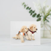 Puppies met gulden feestdagenkaart (Staand voorkant)