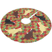 Puppies met kerstquilt Labrador Kerstboom Rok (Gekanteld)