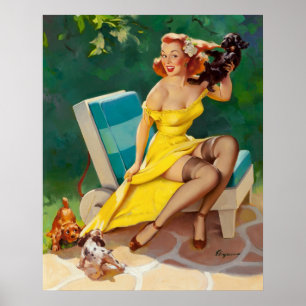 Puppies omhoog poster