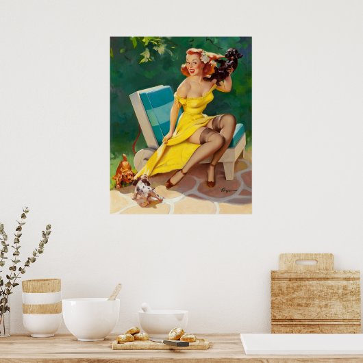 Puppies omhoog poster (Keuken)