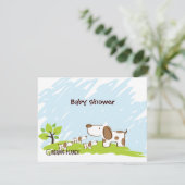 Puppies Organic Planet Baby Shower Invitations Kaart (Staand voorkant)