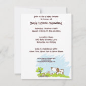 Puppies Organic Planet Baby Shower Invitations Kaart (Achterkant)