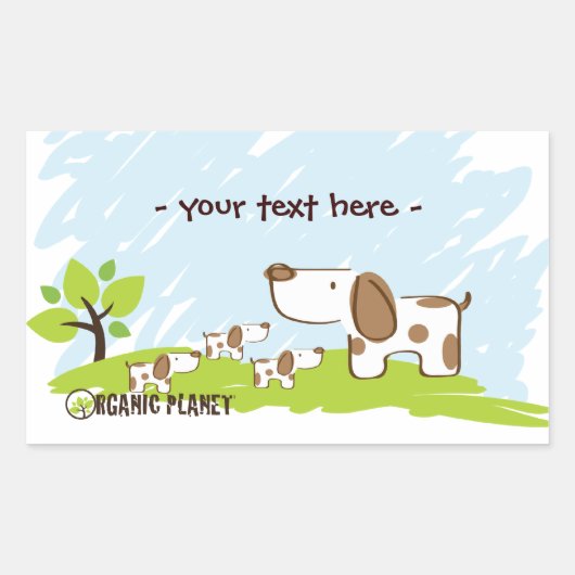 Puppies Organic Planet Stickers (Voorkant)