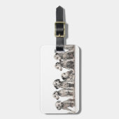 puppies puppies honden honden met een schattige da bagagelabel (Voorkant verticaal)