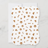 Puppies puppy party sjabloon kaart (Achterkant)