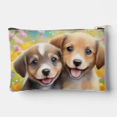 Puppies Schattigee gepersonaliseerde Kinder naam Etui (Achterkant)