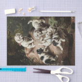 Puppies Schilderen door Carl Reichert Tissue Paper Tissuepapier (Craft)
