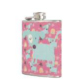 Puppies, sterren en bloemen heupfles (Links)