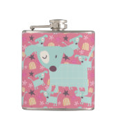 Puppies, sterren en bloemen heupfles (Voorkant)