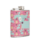 Puppies, sterren en bloemen heupfles (Rechts)