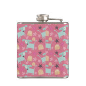 Puppies, sterren en bloemen heupfles (Achterkant)