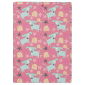 Puppies, sterren en bloemen klembord (Achterkant)