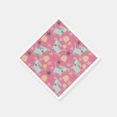 Puppies, sterren en bloemen servet (Hoek)