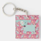 Puppies, sterren en bloemen sleutelhanger (Voorkant)