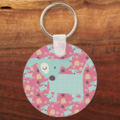 Puppies, sterren en bloemen sleutelhanger (Voorkant)