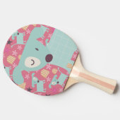 Puppies, sterren en bloemen tafeltennisbatje (Zijkant)