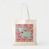 Puppies, sterren en bloemen tote bag (Voorkant)