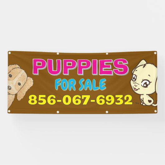 Puppies te koop Aangepaste banner (Horizontaal)