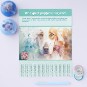 Puppies te koop flyer (Enkel)